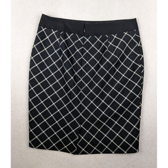 THE LIMITED - WOMEN'S BLACK PLAID PENCIL SKIRT - SIZE 8 - Picture 5 of 6